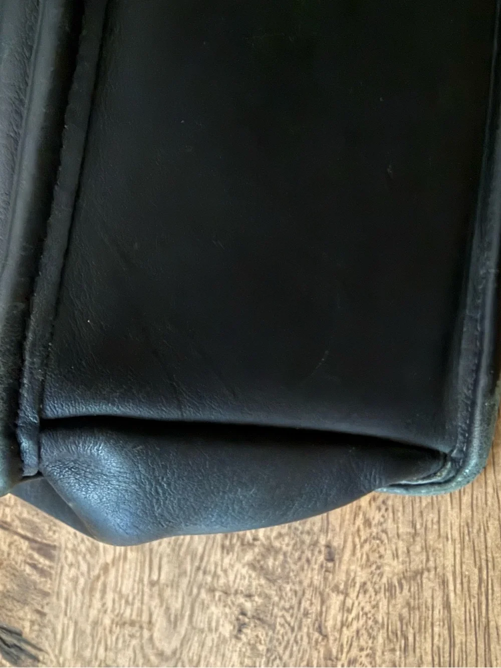 Vintage Coach Black Leather Top Handle Briefcase